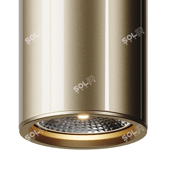 Contemporary Cylinder Pendant Light 3D model image 3