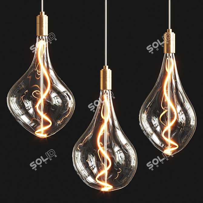 Tara Voronoi Metal Glass Lamp 3D model image 1