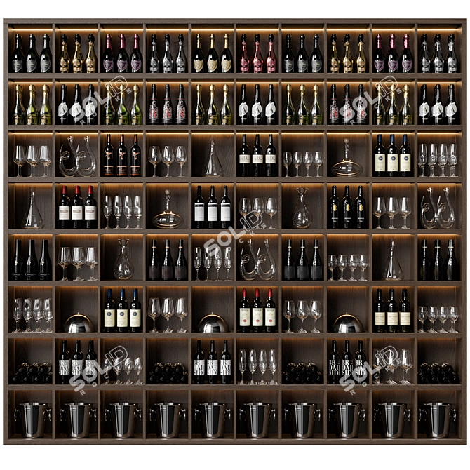 Spacious Wine Cellar Storage Solution 3D model image 1