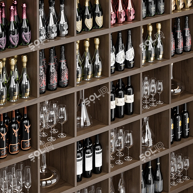 Spacious Wine Cellar Storage Solution 3D model image 2