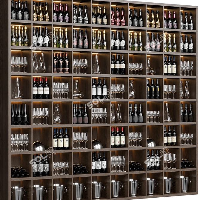 Spacious Wine Cellar Storage Solution 3D model image 4