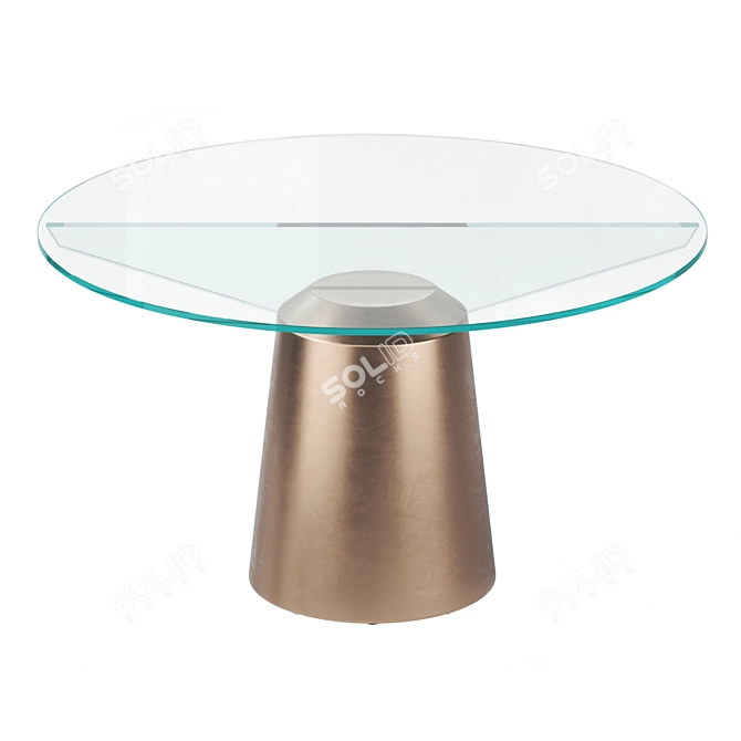 Modern Italian Spike Round Table 3D model image 3