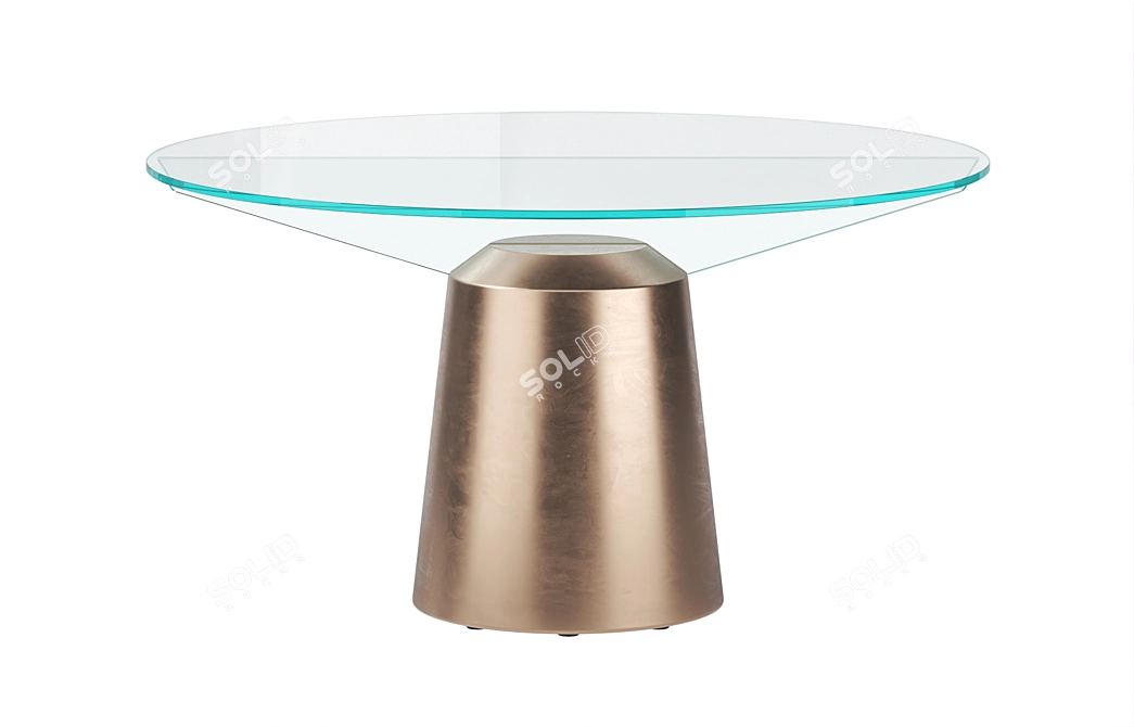 Modern Italian Spike Round Table 3D model image 5