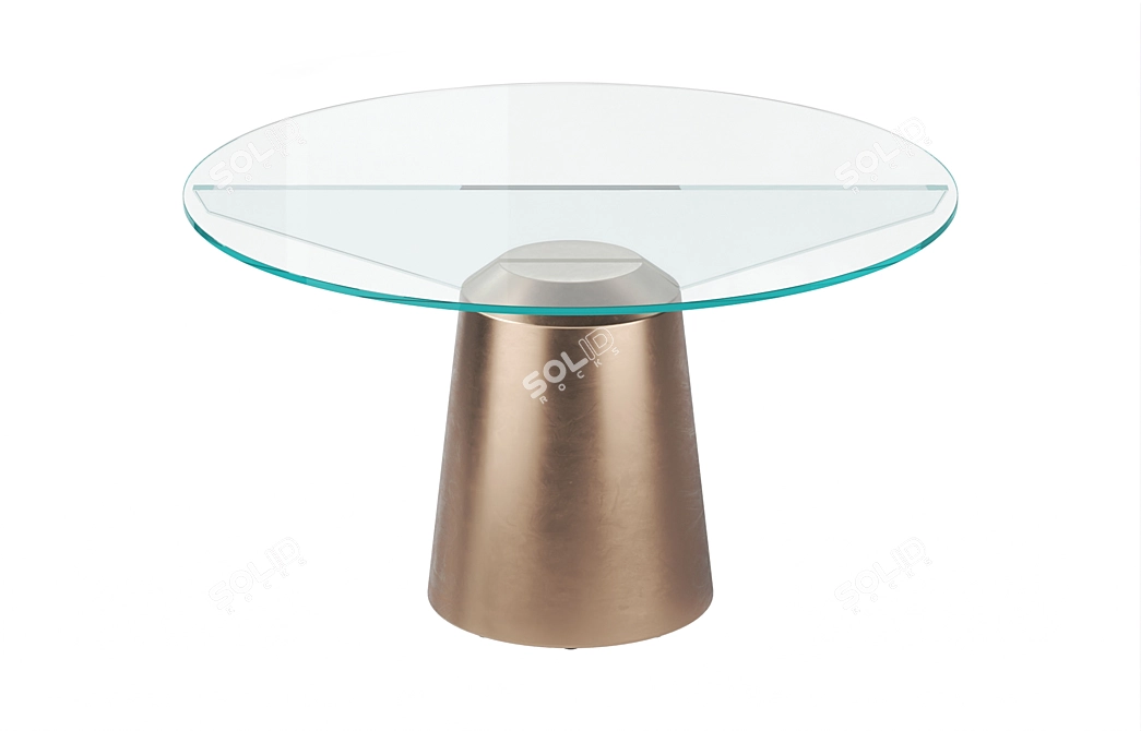 Modern Italian Spike Round Table 3D model image 6