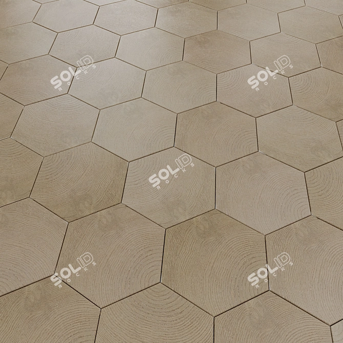 Equipe Hexawood Ceramic Floor Tiles 3D model image 2