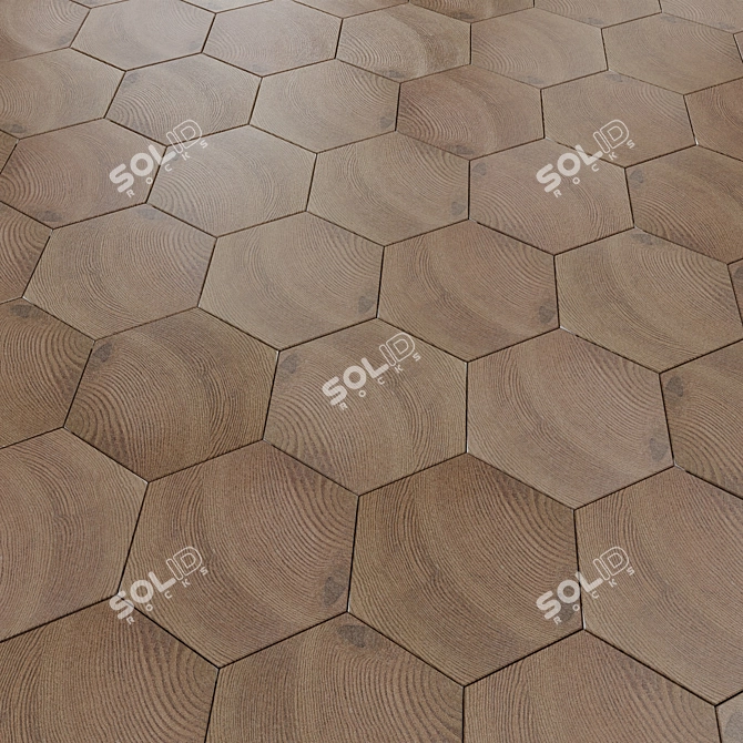 Equipe Hexawood Ceramic Floor Tiles 3D model image 3