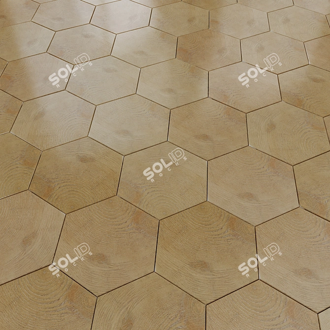 Equipe Hexawood Ceramic Floor Tiles 3D model image 4