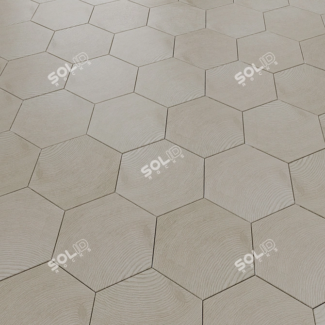 Equipe Hexawood Ceramic Floor Tiles 3D model image 5