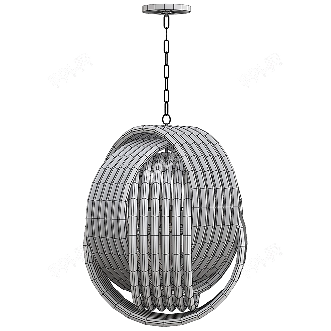 Elegant Marco Polo Pendant Light 3D model image 2