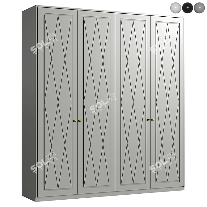 Elegance 39 Wardrobe 3D Model 3D model image 1