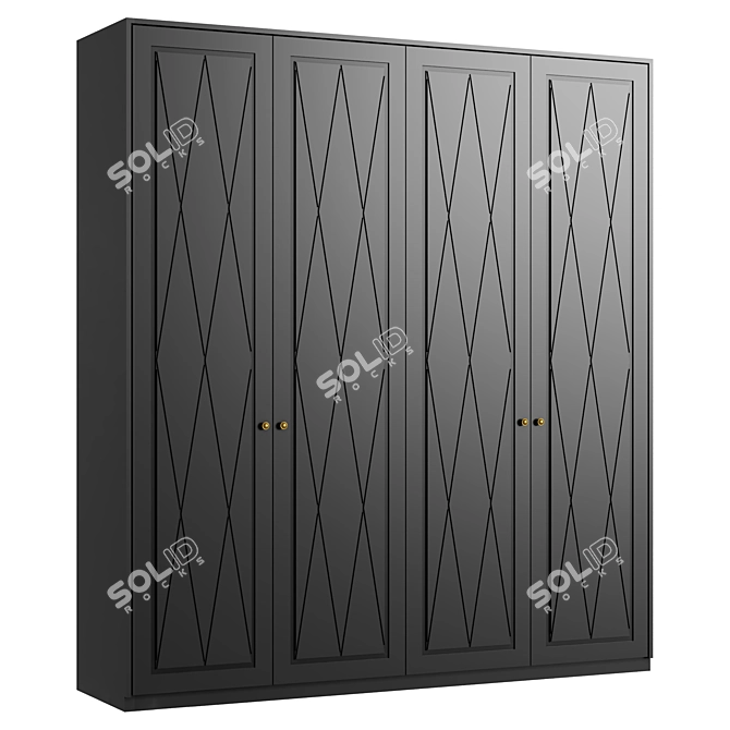 Elegance 39 Wardrobe 3D Model 3D model image 2