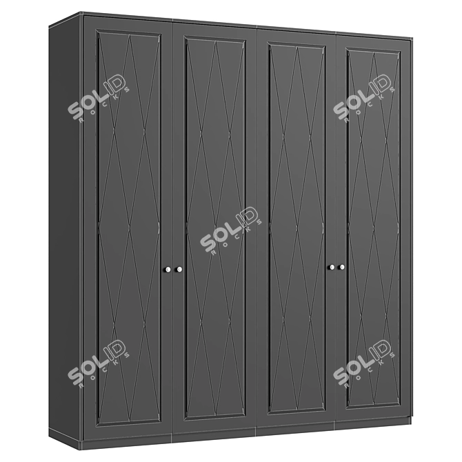 Elegance 39 Wardrobe 3D Model 3D model image 7