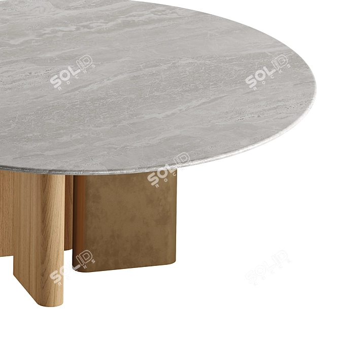 Sleek Marble Marelli Table 3D model image 3