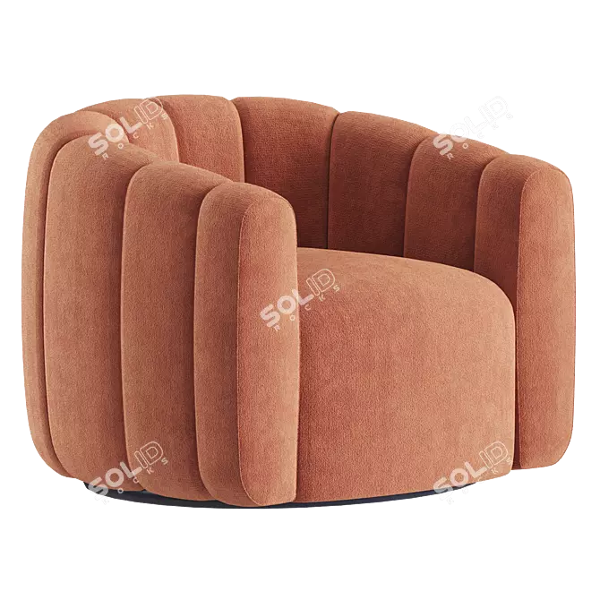 Luxury Swivel Chair Evans Velvet 3D model image 1