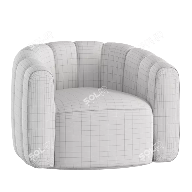 Luxury Swivel Chair Evans Velvet 3D model image 5