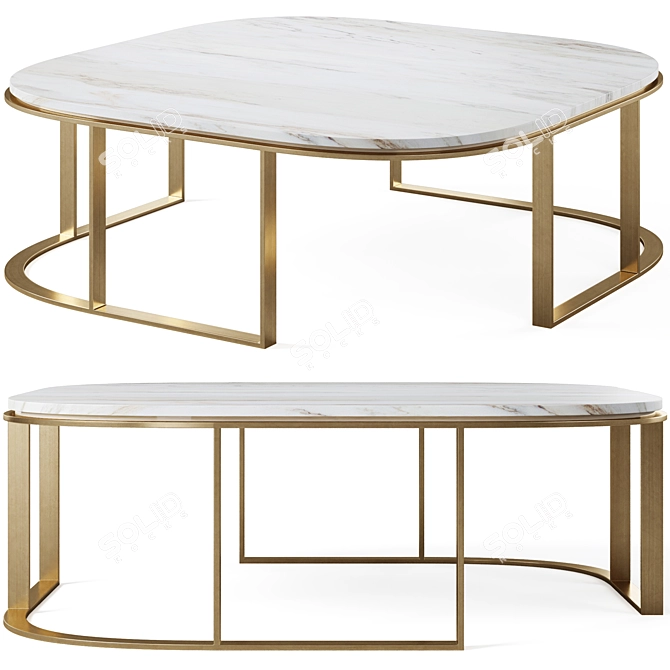 TARTU Coffee Table 1200x1200x400 mm 3D model image 1