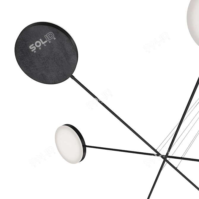 Contemporary Couple Black Home Decor 3D model image 2