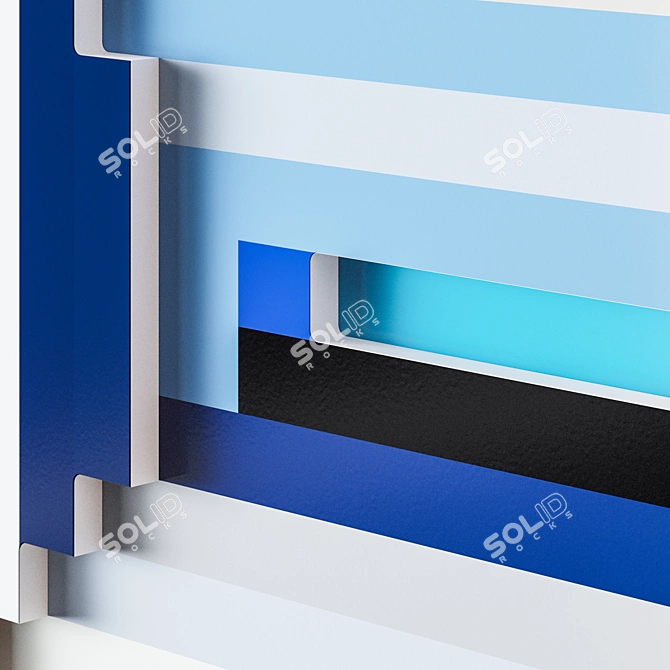 Mod Square Wall Art Set 3D model image 6