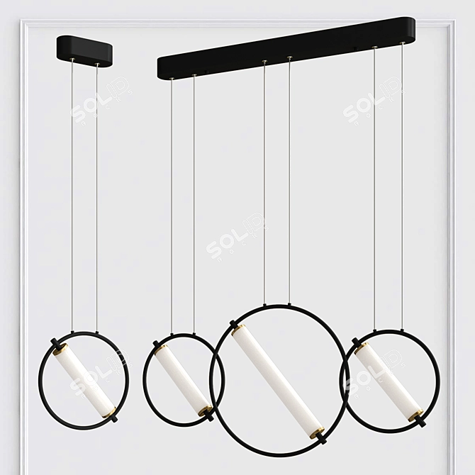 Modern LED Design Lamps Pair 3D model image 4