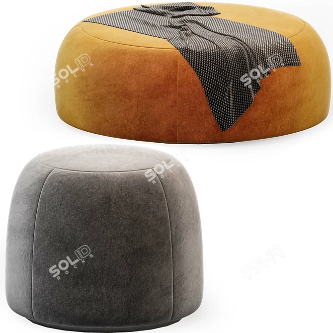 Modern BOCA Poufs - Various Sizes 3D model image 1