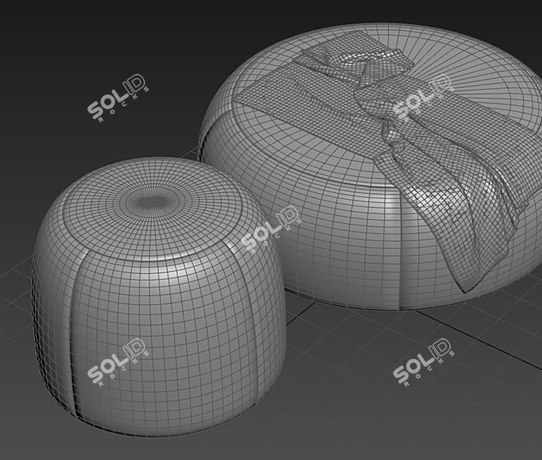 Modern BOCA Poufs - Various Sizes 3D model image 2