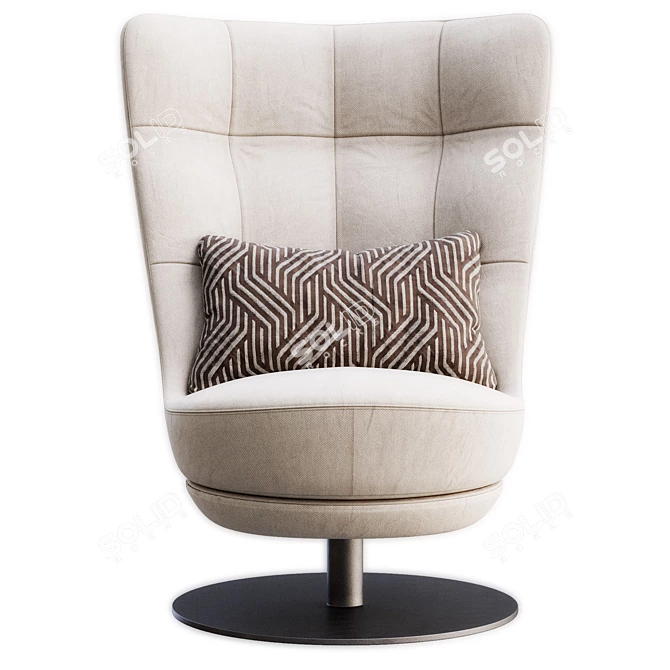 Modern Designer DS_262 Armchair 3D model image 3