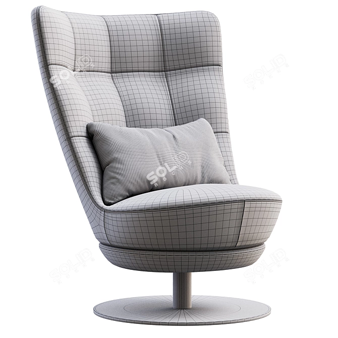 Modern Designer DS_262 Armchair 3D model image 4