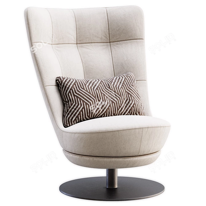 Modern Designer DS_262 Armchair 3D model image 7