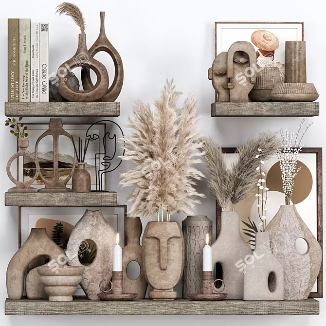 Modern Decor Set Collection 3D model image 1