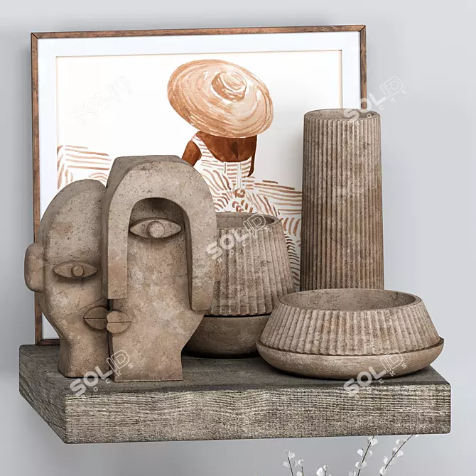 Modern Decor Set Collection 3D model image 4