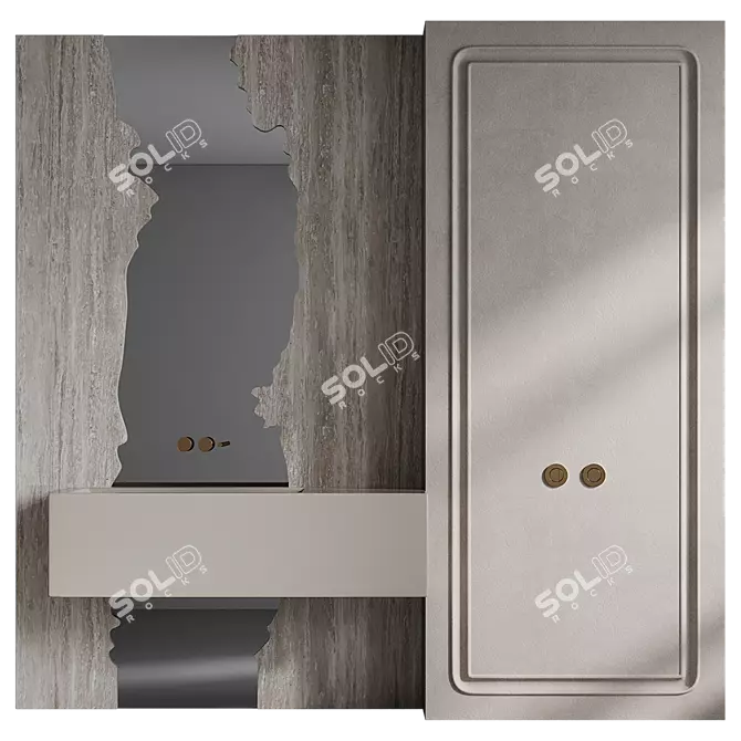 River Bathroom Furniture Set 3D model image 1