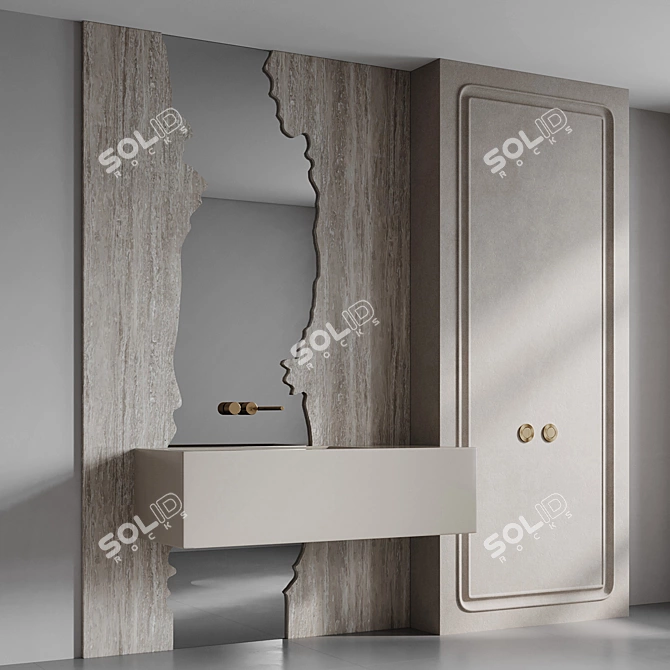 River Bathroom Furniture Set 3D model image 2