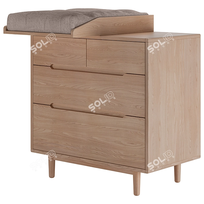 Nobodinoz Pure Dresser Changing Table 3D model image 2