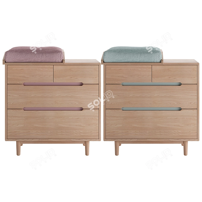 Nobodinoz Pure Dresser Changing Table 3D model image 3