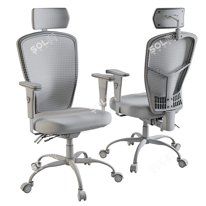 Modern Ergonomic Office Chair 3D model image 6