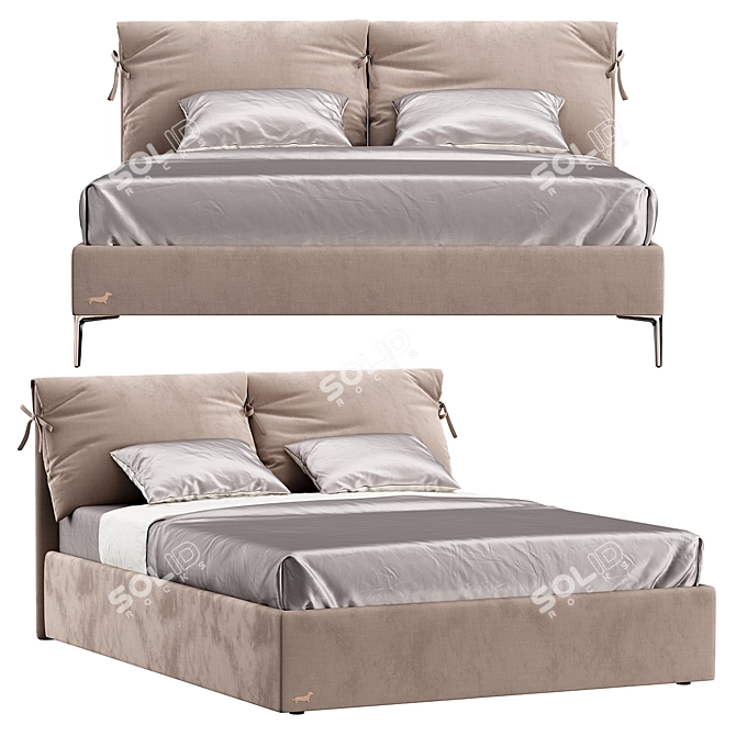 Nicole Bed Frame & Sizes 3D model image 2
