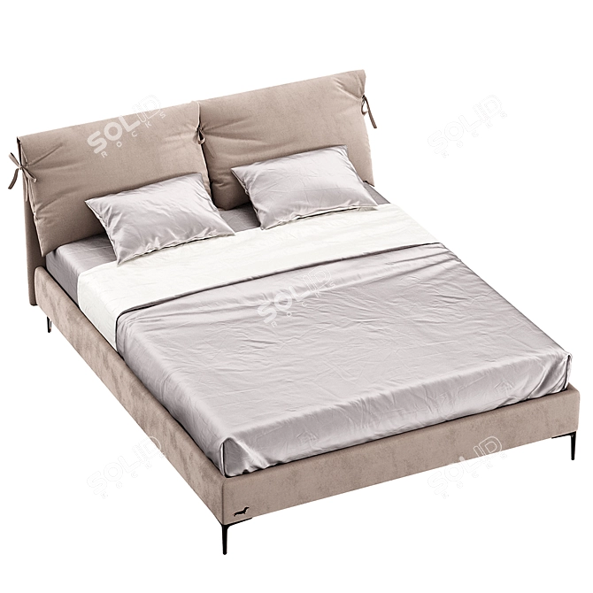 Nicole Bed Frame & Sizes 3D model image 4