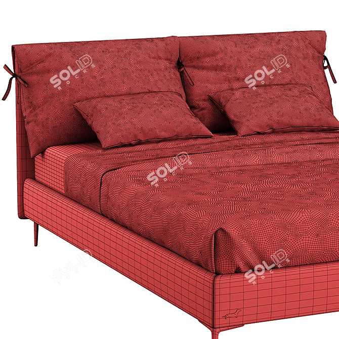 Nicole Bed Frame & Sizes 3D model image 6