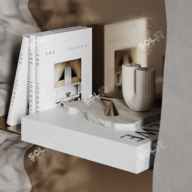 River Wardrobe with Metal Shelves 3D model image 4