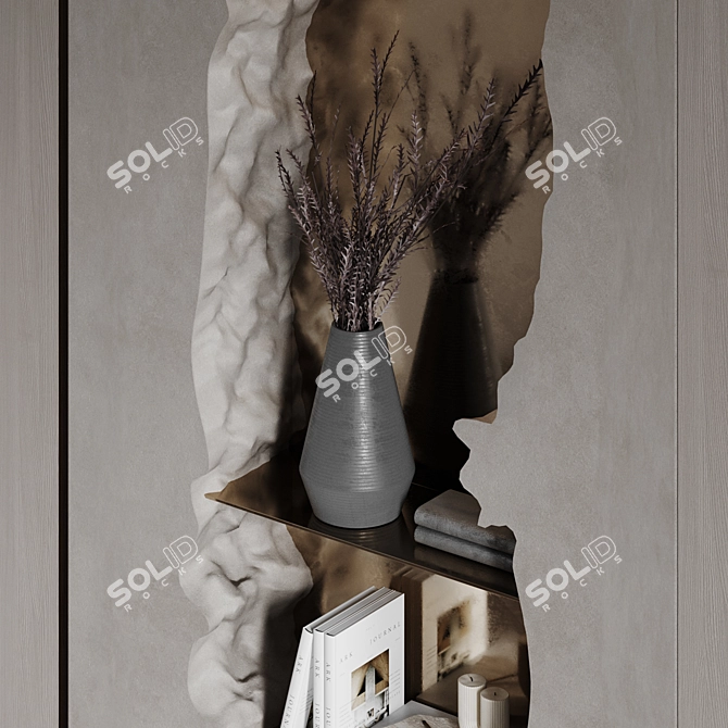 River Wardrobe with Metal Shelves 3D model image 5