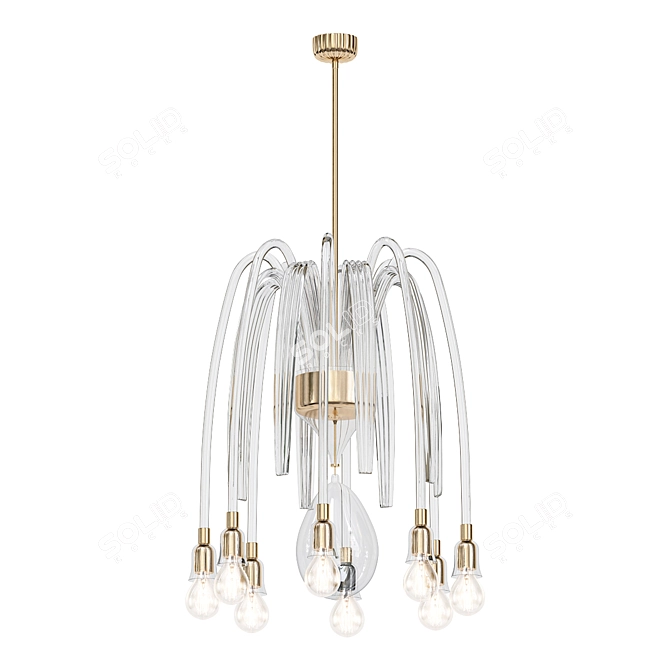 Scarce Carlo Scarpa Chandelier 3D model image 1