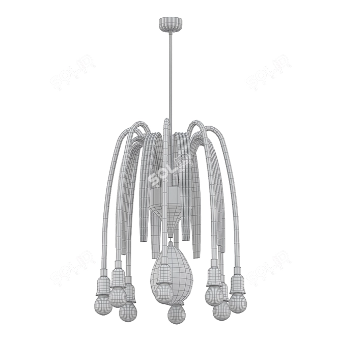 Scarce Carlo Scarpa Chandelier 3D model image 2