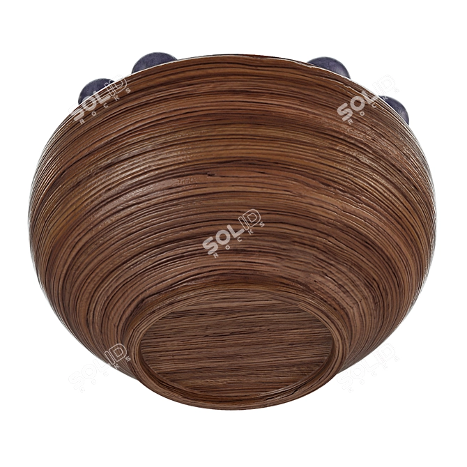 Blueberry Wood Bowl 11cm Diameter 3D model image 3