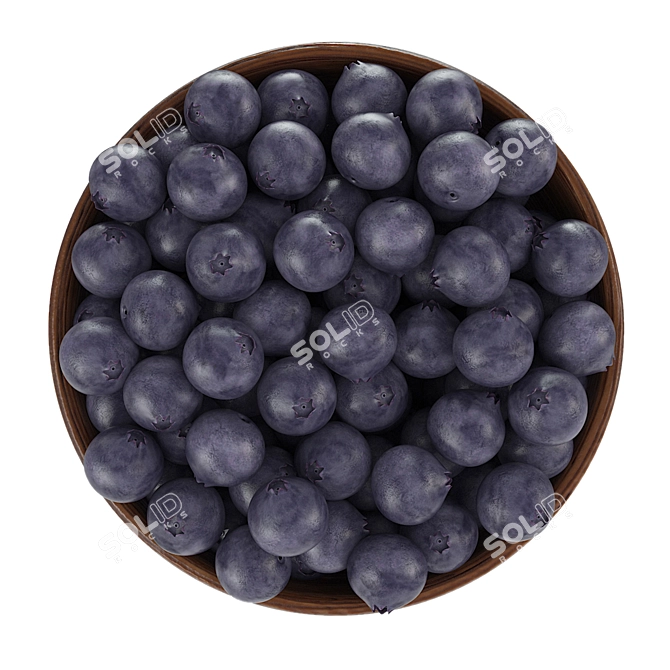 Blueberry Wood Bowl 11cm Diameter 3D model image 4