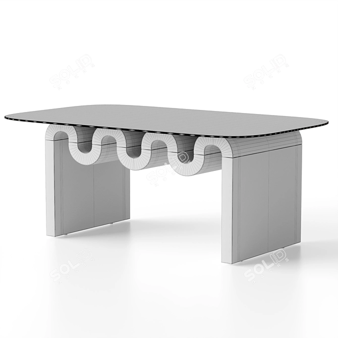 Modern Aria Coffee Table Urban 3D model image 5