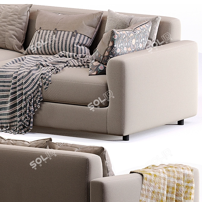 Rendez-Vous Sofa: Italian Elegance 3D model image 2