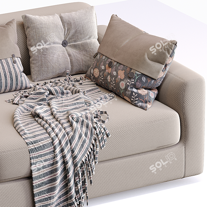 Rendez-Vous Sofa: Italian Elegance 3D model image 5