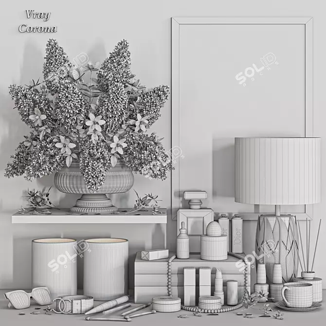 Eclectic Decor Set Max/Obj/FBX 3D model image 4