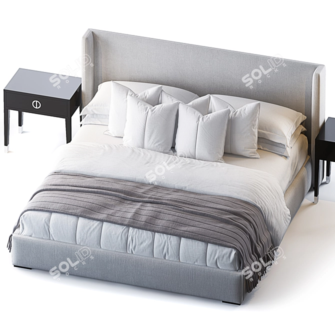 Stylish Lawson Bed by Restoration 3D model image 2