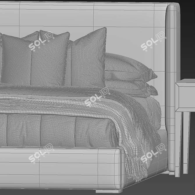 Stylish Lawson Bed by Restoration 3D model image 3